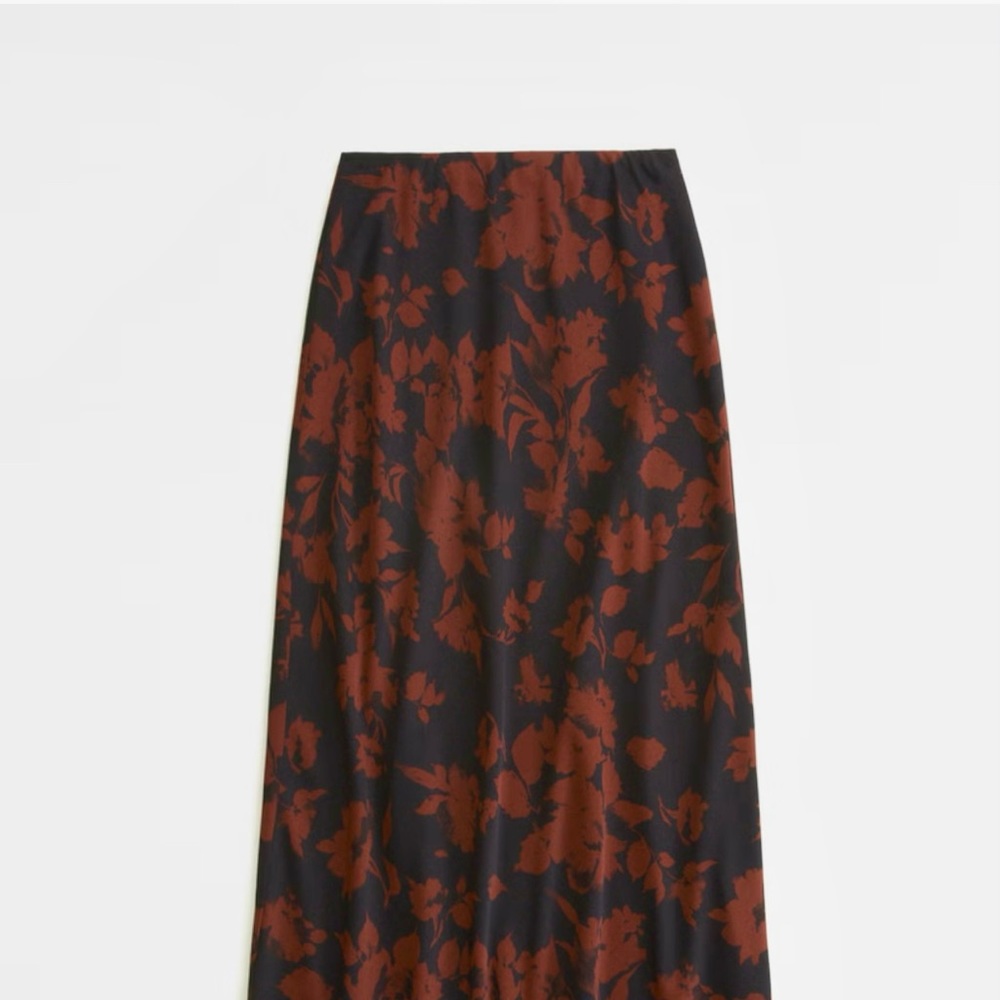 Abercrombie Matte Satin Midi Skirt